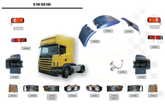 Кузовные детали Scania R 114 - R 124 - R 144 (version 4 seria) (7 страниц с номерами) указывайте в заказе номер необходимой запчасти