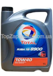 Моторное масло TOTAL RUBIA TIR 8900 полусинтетическое 10W40 для грузовиков Euro 5, 5 литров, 156672 (Total)