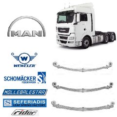 Ресори для вантажівок MAN, Weweler Colaert, Schomaecker, Seferiadis, Mollebalestra, Rider, повна інформація у прикріпленому каталозі, наявність і ціну уточнюйте