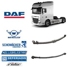 Ресори для вантажівок DAF, Weweler Colaert, Schomaecker, Seferiadis, Mollebalestra, Rider, повна інформація у прикріпленому каталозі, наявність і ціну уточнюйте