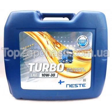 Моторное масло NESTE Turbo LXE 10W30 полусинтетическое для грузовиков Euro 2 / Euro 3 , 20 литров, 43509 (Neste)