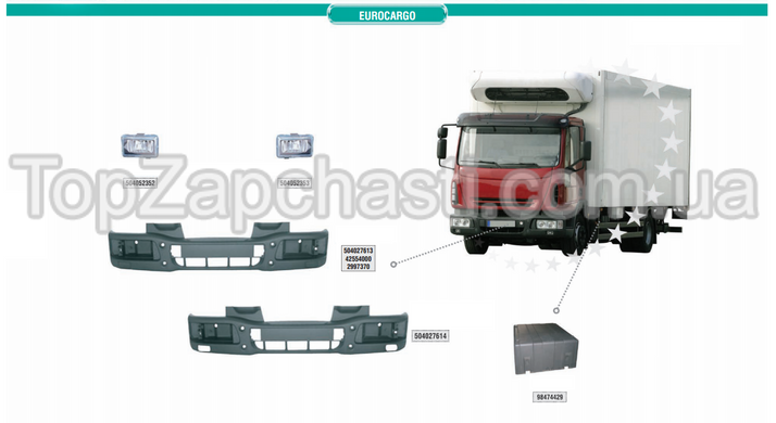 Кузовные детали Iveco Eurocargo New / Tector Restyling / 120 / 150 / Old (8 страниц с номерами) , указывайте в заказе номер необходимой запчасти
