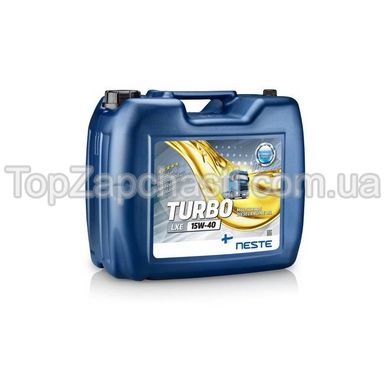Моторное масло NESTE Turbo LXE 15W40 минеральное для грузовиков Euro 3 / Euro 4 , 20 литров, 38411 (Neste)