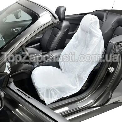 Захисна накидка чехол на сидіння автомобіля поліетиленова, одноразова (упаковка = 50 шт), для детейлінгу, мийки та хімчистки салону